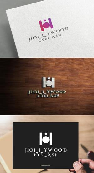 athenaabyz ()さんの新ブランドまつ毛エクステ商材「ハリウッドアイラッシュ」（Hollywood　Eyelash)のロゴへの提案