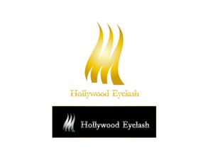 THREEWHEELS (threewheels)さんの新ブランドまつ毛エクステ商材「ハリウッドアイラッシュ」（Hollywood　Eyelash)のロゴへの提案