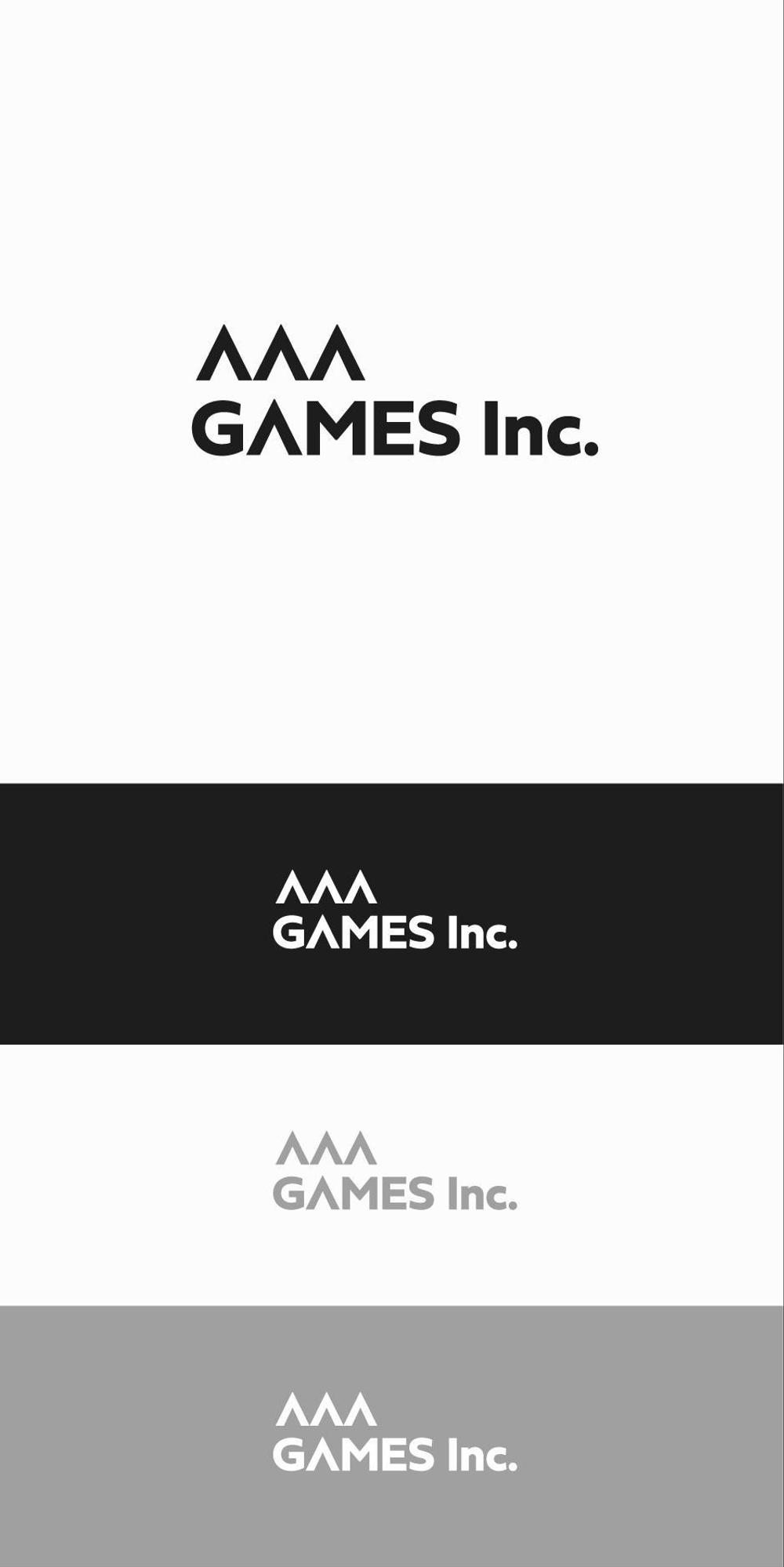 オンラインゲーム会社「AAA GAMES Inc.」のロゴ