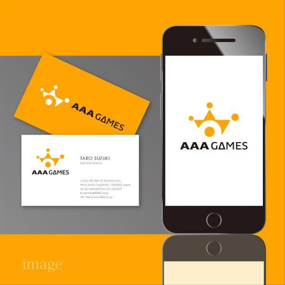 オンラインゲーム会社「AAA GAMES Inc.」のロゴ