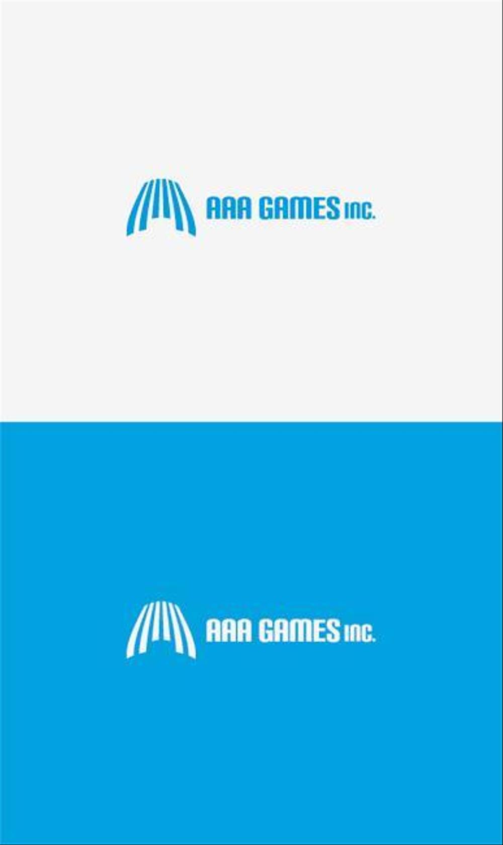 オンラインゲーム会社「AAA GAMES Inc.」のロゴ