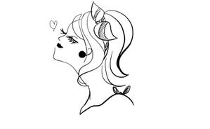 芽子 (Meco2moco)さんのスタイリッシュな女性の線画・ラインアートイラスト募集／新規オープンのマツエクサロンのロゴに使用への提案