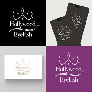 Oh！Design (OH39)さんの新ブランドまつ毛エクステ商材「ハリウッドアイラッシュ」（Hollywood　Eyelash)のロゴへの提案