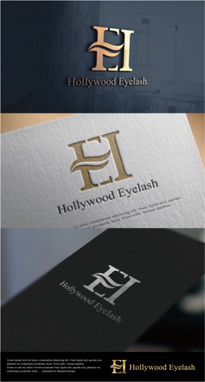 drkigawa (drkigawa)さんの新ブランドまつ毛エクステ商材「ハリウッドアイラッシュ」（Hollywood　Eyelash)のロゴへの提案
