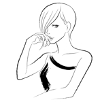 うかいイラストレーション＆デザイン (yotsuru)さんのスタイリッシュな女性の線画・ラインアートイラスト募集／新規オープンのマツエクサロンのロゴに使用への提案
