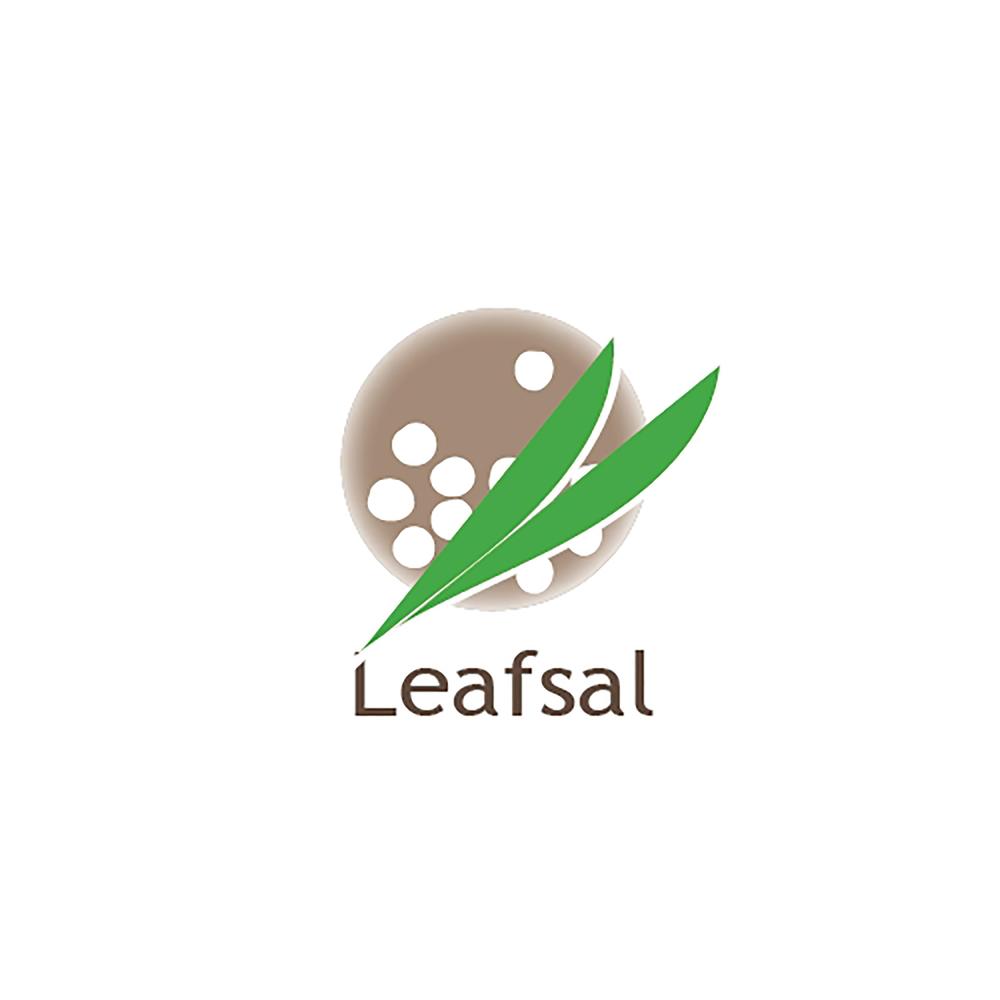 タピオカ、喫茶店「Leafsal」のロゴ