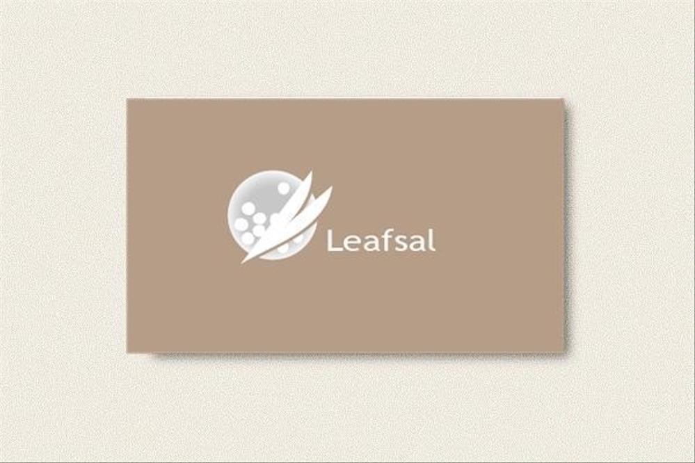 タピオカ、喫茶店「Leafsal」のロゴ