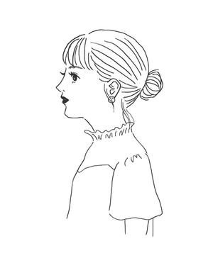 Ｒｉｈｏ ()さんのスタイリッシュな女性の線画・ラインアートイラスト募集／新規オープンのマツエクサロンのロゴに使用への提案