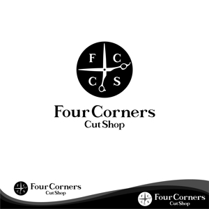 oo_design (oo_design)さんの新規　美容室　「Four Courners Cut Shop 」　のロゴ　への提案