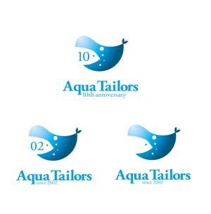 claphandsさんの「Aqua Tailors　 10th anniversary」のロゴ作成への提案