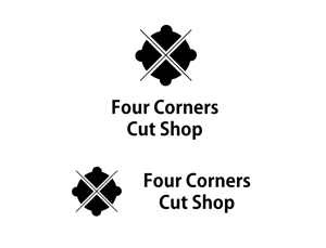 tukasagumiさんの新規　美容室　「Four Courners Cut Shop 」　のロゴ　への提案