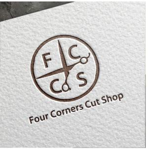 agnes (agnes)さんの新規　美容室　「Four Courners Cut Shop 」　のロゴ　への提案