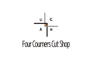 tora (tora_09)さんの新規　美容室　「Four Courners Cut Shop 」　のロゴ　への提案