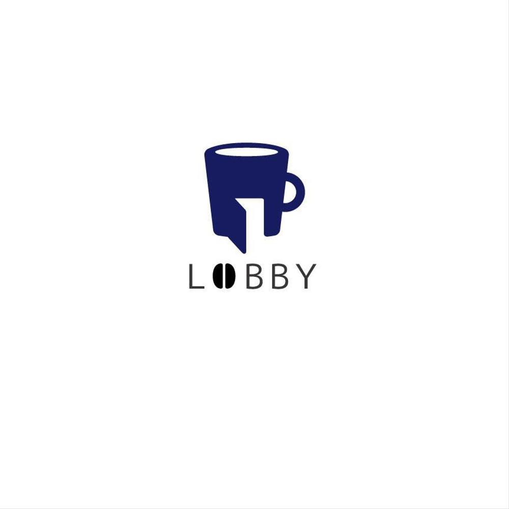 まちの玄関口となるカフェ「LOBBY」のロゴ