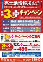 bill_3500さんの不動産仲介業者に期間限定『手数料+3%キャンペーン』のチラシへの提案