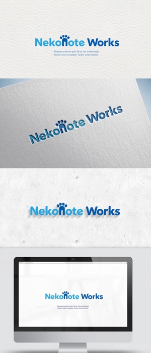conii.Design (conii88)さんの手作業・軽作業の請負サービス「Nekonote Works（ネコノテワークス）」のロゴへの提案