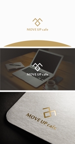 はなのゆめ (tokkebi)さんの結婚式イベント会場「MOVE UP cafe」のロゴへの提案