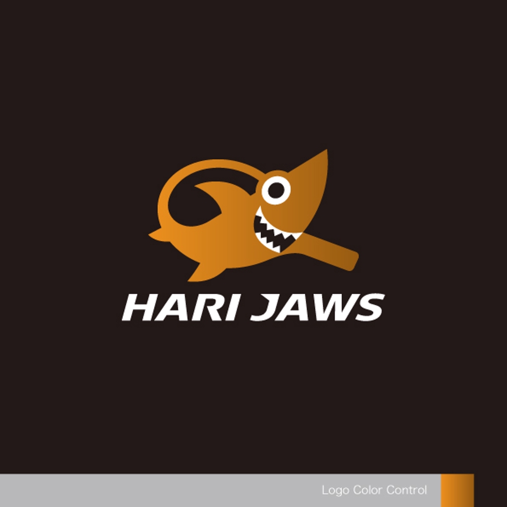 ガット張り専門店「HARI JAWS」のロゴデザイン 