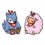 yadamisato (mstyd)さんのロゴの耳の素材を入れたペアの動物キャラクターの作成への提案