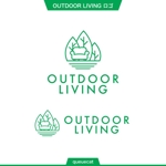 queuecat (queuecat)さんのアウトドア施設の運営会社「株式会社OUTDOOR LIVING」のロゴへの提案