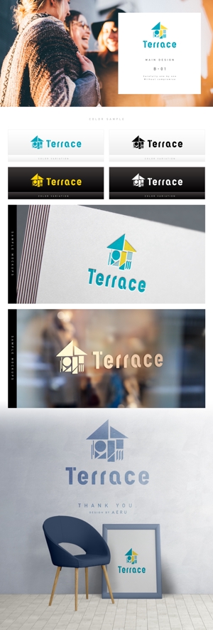 AERU (otaka1980)さんの民泊ホテル「Terrace」のロゴへの提案