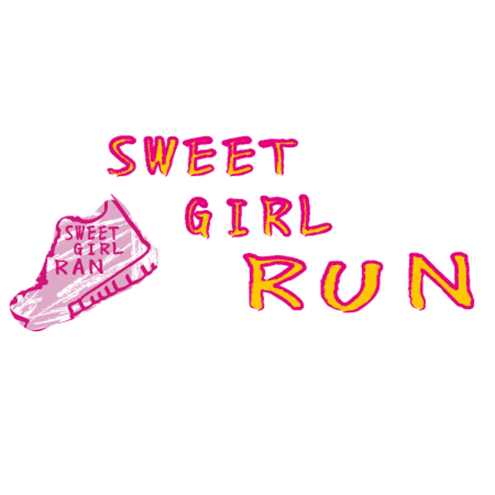 「SWEET GIRL RUN」のロゴ作成