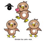 Q-Design (cats-eye)さんの鳥のキャラクターデザインへの提案