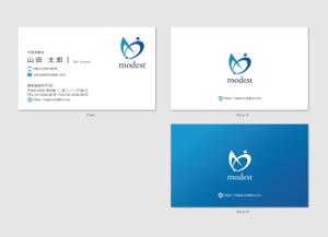 hautu (hautu)さんの人材紹介業　株式会社モデストの名刺デザインへの提案