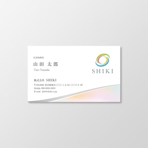 T-aki (T-aki)さんのコンサル会社「株式会社SHIKI」の名刺デザインへの提案