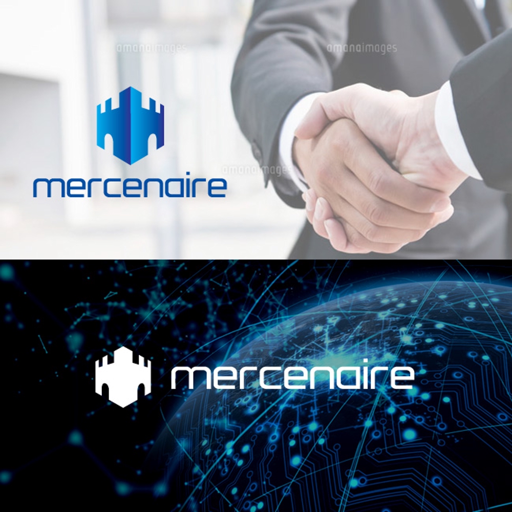 ”mercenaire（メルセネール）合同会社”のロゴ