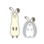 mihotac ()さんのロゴの耳の素材を入れたペアの動物キャラクターの作成への提案