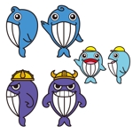 kosei (kosei)さんのクジラの親子と悪役のキャラクターデザイン（三面図）への提案