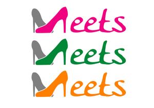 level_upさんの女性らしい可愛い靴ブランド「Meets」のロゴ制作への提案