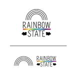 Design co.que (coque0033)さんのハワイ＆カリフォルニア雑貨　「Rainbow State」のロゴへの提案