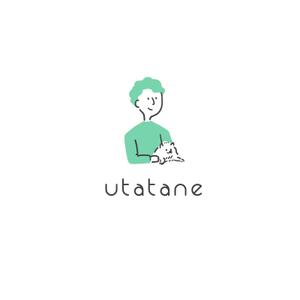 ASAHI OKABE ｜ ao (a930_98)さんのドッグトリミングサロン「utatane」のロゴデザインへの提案