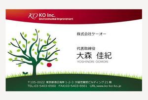ichi_design ()さんのりんごに関する事業と環境事業をしている会社の名刺デザイン制作への提案