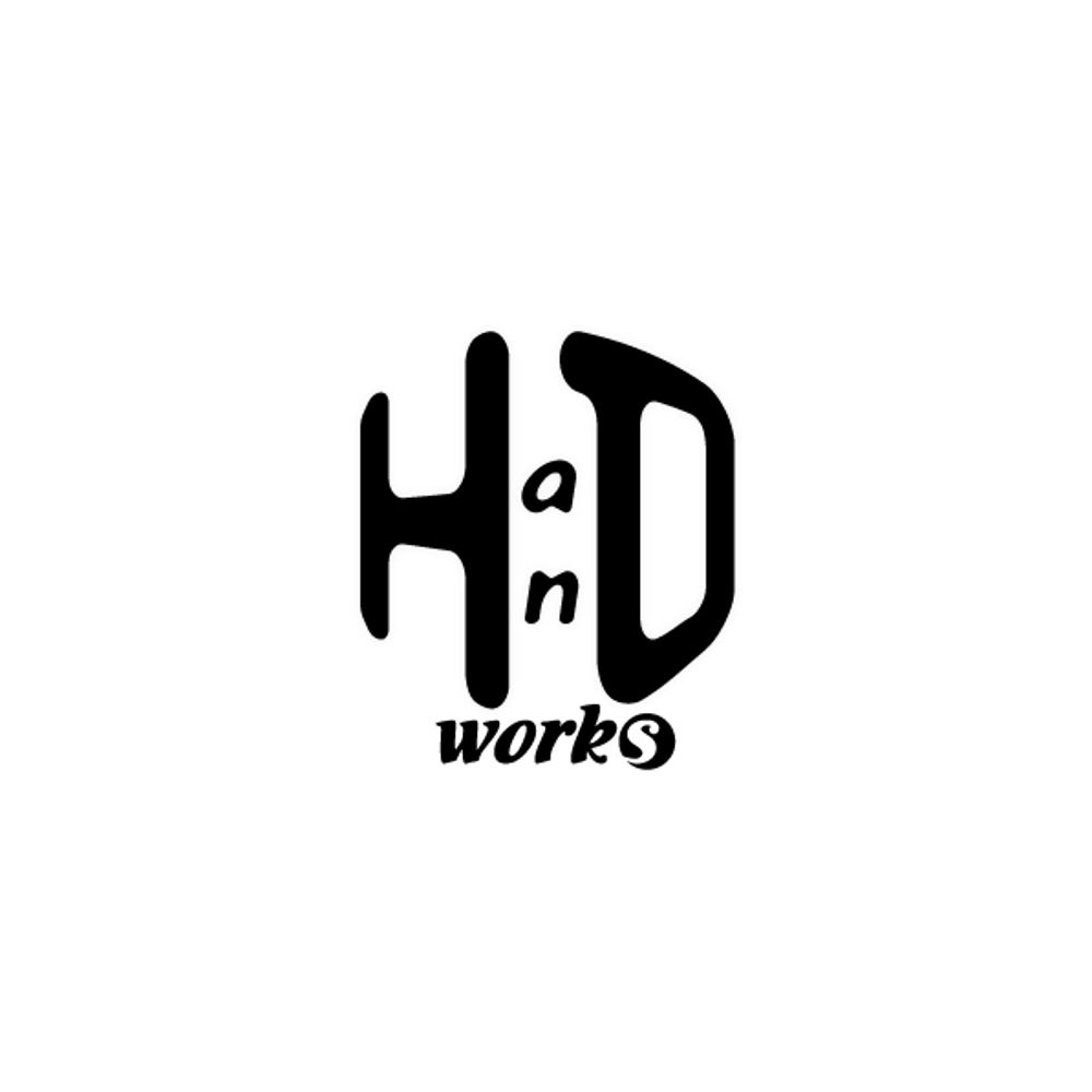 「HanD works」のロゴ作成