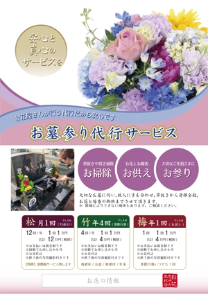 松岡ひのき (MNR_niide)さんのお花屋さんのチラシへの提案