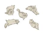 Sachi (hanaraseo)さんの猫のイラスト５種類　キャラクターデザインへの提案