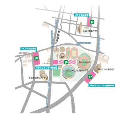 県営スポーツ施設の駐車場案内の地図の作成の依頼 外注 地図 案内図作成の仕事 副業 クラウドソーシング ランサーズ Id 2654865