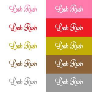 おれんじ (Leo7)さんのまつげエクステの店舗のロゴ「Lash Rush」への提案