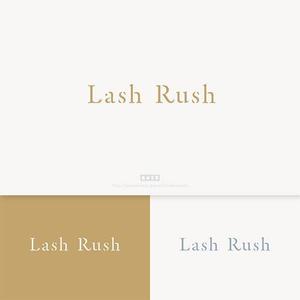  nobuworks (nobuworks)さんのまつげエクステの店舗のロゴ「Lash Rush」への提案