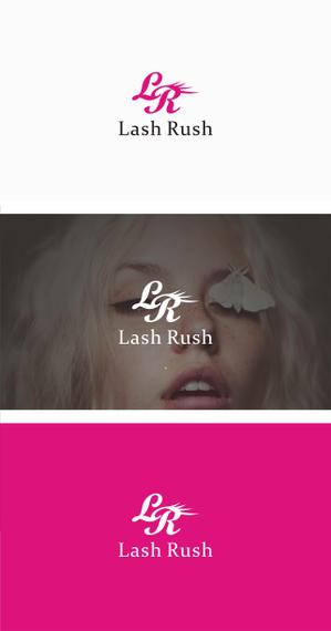 はなのゆめ (tokkebi)さんのまつげエクステの店舗のロゴ「Lash Rush」への提案