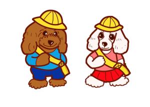 小田　一郎 (ichannel16)さんの犬２頭のキャラクターデザインへの提案