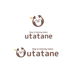 KOZ-DESIGN (saki8)さんのドッグトリミングサロン「utatane」のロゴデザインへの提案