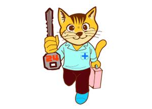 小田　一郎 (ichannel16)さんの鍵屋の公式キャラクターデザイン制作(ネコ×救急隊員×鍵)への提案