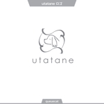 queuecat (queuecat)さんのドッグトリミングサロン「utatane」のロゴデザインへの提案