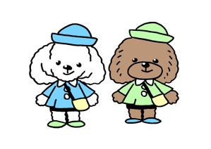 タカさん【絵描きさん】 (sakothu352)さんの犬２頭のキャラクターデザインへの提案