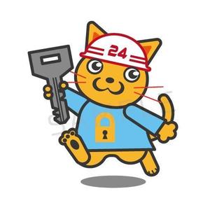 nora-mie ()さんの鍵屋の公式キャラクターデザイン制作(ネコ×救急隊員×鍵)への提案