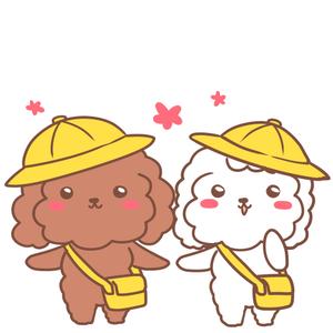 天舞美羽 (miutenma)さんの犬２頭のキャラクターデザインへの提案